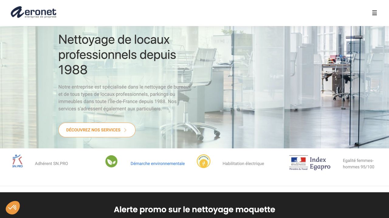 Capture du site de Aeronet