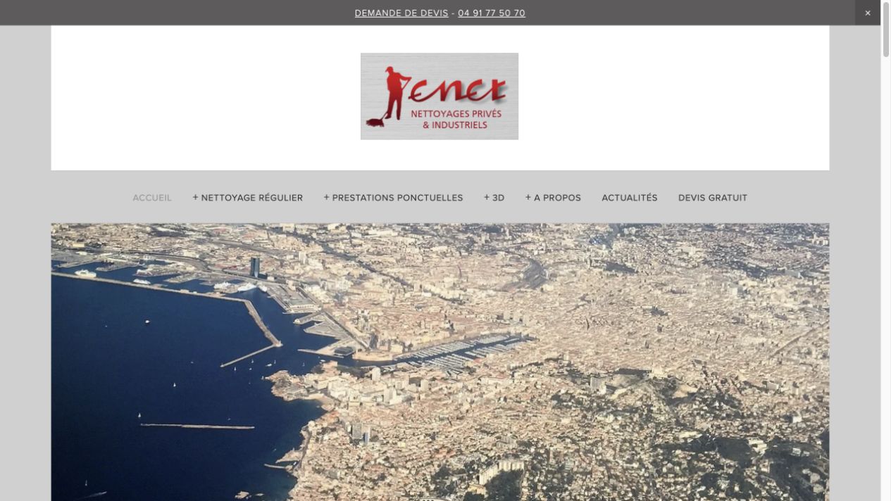 Capture du site de Enet Services Gestion