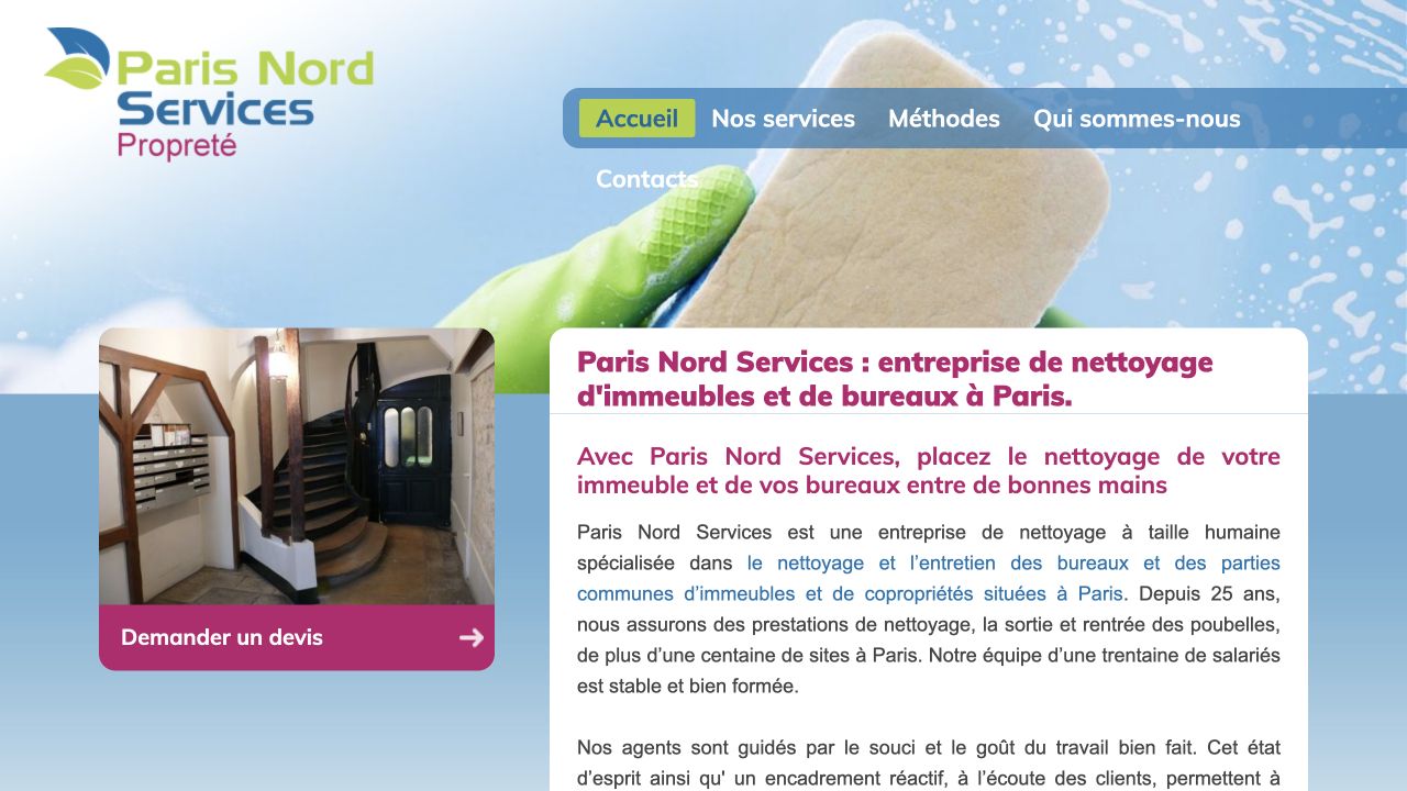 Capture du site de Paris Nord Services
