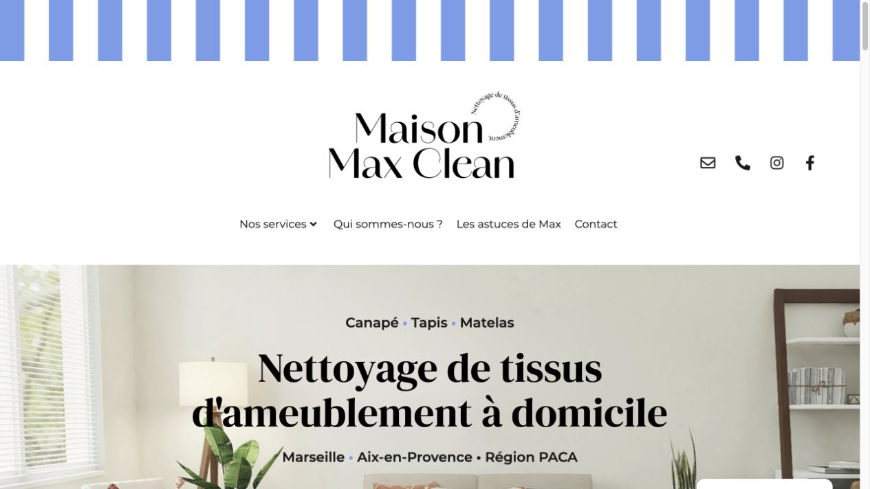 Capture du site de Maison Max Clean