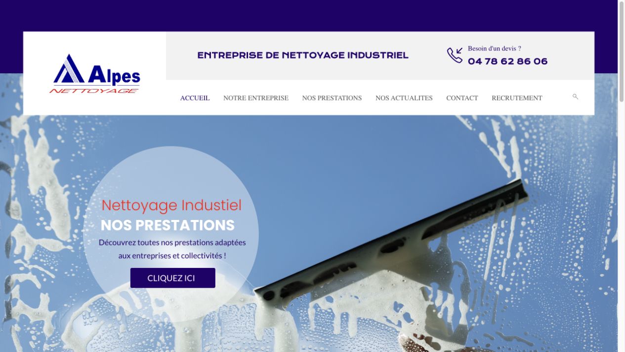 Capture du site de Alpes Nettoyage